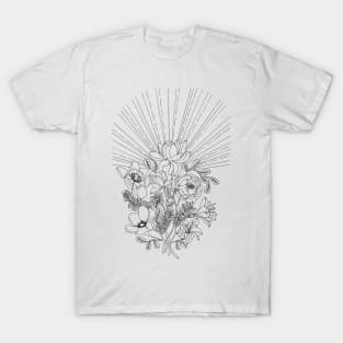 Rising Sun Floral with Details T-Shirt